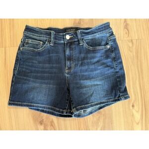 Judy Blue Women's M Dark Wash Denim Shorts Stretch Mid Rise Jean Shorts JB15221